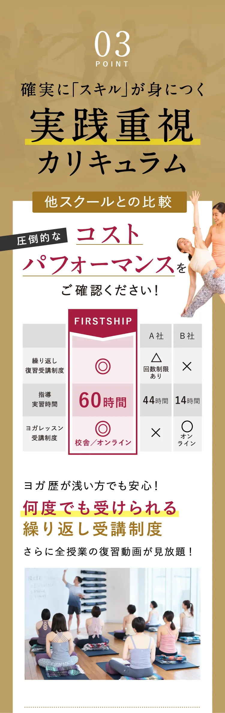 POINT01 確実に「スキル」が身につく実践重視カリキュラム